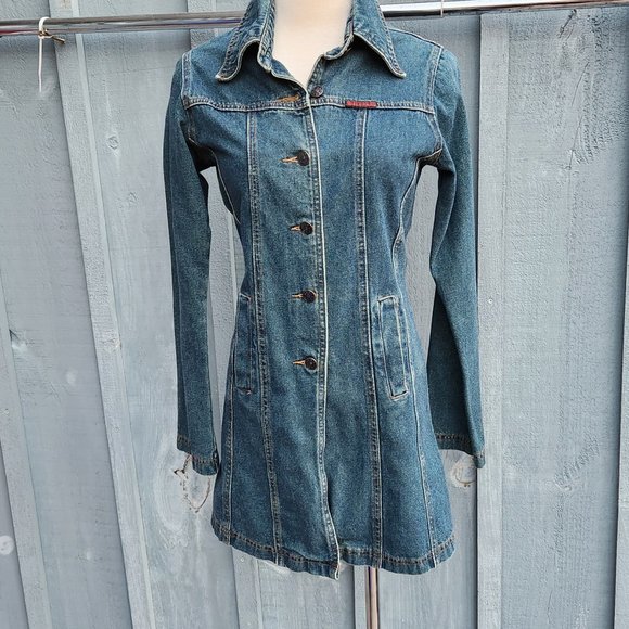 Dakota New Design Longer Denim Jacket Western Style Size Medium - Picture 2 of 6